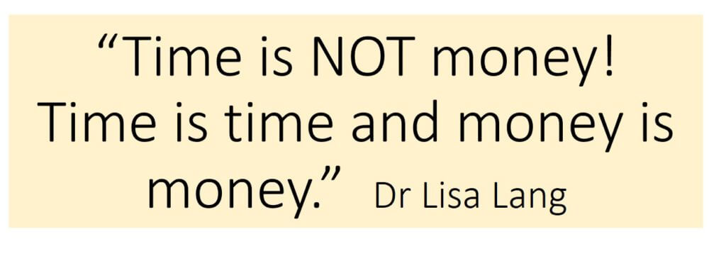 Time is NOT money!